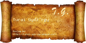 Turai György névjegykártya